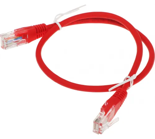 Патч-корд ExeGate EX286378RUS UTP-RJ45-RJ45-5e-0,5M-LSZH-RD, UTP, cat.5e, LSZH, 0.5м, красный