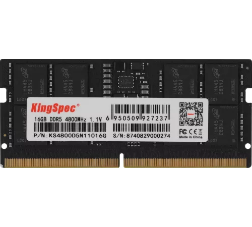 Память DDR5 16GB 4800MHz Kingspec KS4800D5N11016G RTL PC5-38400 CL40 DIMM 288-pin 1.1В single rank Ret