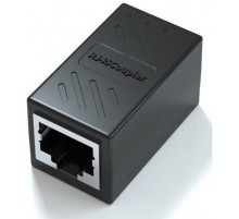VCOM CT251S Модуль RJ-45 (F) <->RJ-45(F) ,FTP, проходной, ABS пластик, черный, кат. 5e