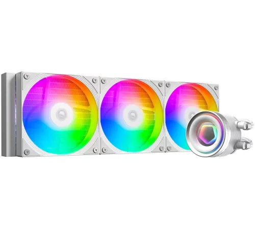 Система водяного охлаждения ID-Cooling FX360 Inf ARGB Soc-AM5/AM4/1151/1200/2066/1700 белый 4-pin 27.2dB Al+Cu 350W Ret (FX360 INF WHITE)