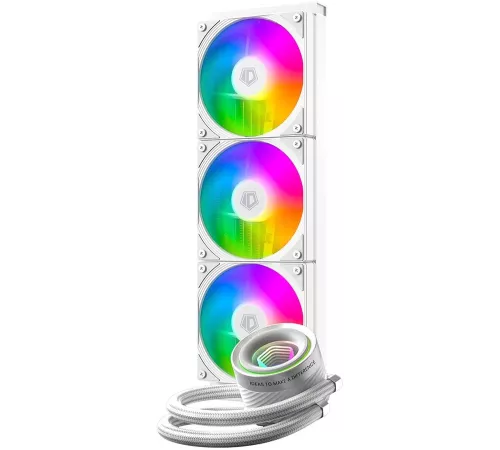 Система водяного охлаждения ID-Cooling FX360 Inf ARGB Soc-AM5/AM4/1151/1200/2066/1700 белый 4-pin 27.2dB Al+Cu 350W Ret (FX360 INF WHITE)