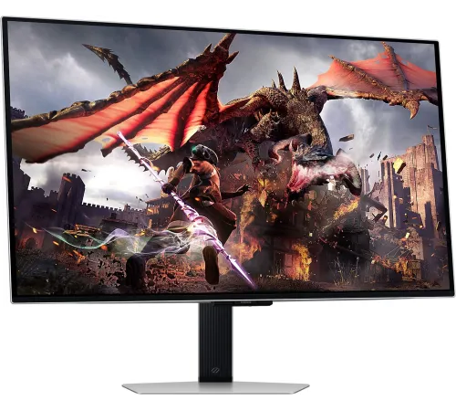 Монитор Samsung 32" Odyssey OLED G8 LS32DG800SIXCI серебристый OLED LED 16:9 HDMI M/M TV матовая HAS Piv 250cd 178гр/178гр 3840x2160 240Hz FreeSync Premium Pro DP 4K USB 8.4кг