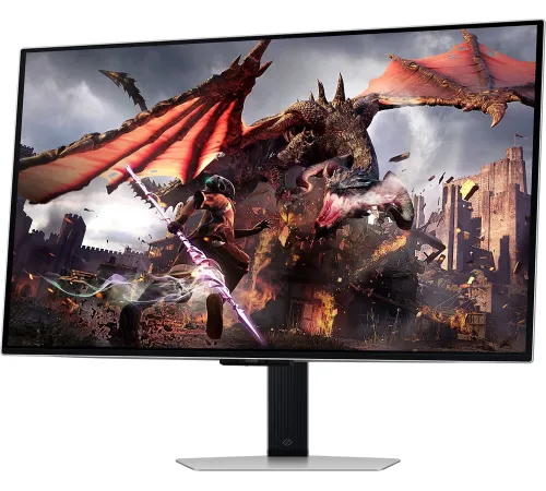 Монитор Samsung 32" Odyssey OLED G8 LS32DG800SIXCI серебристый OLED LED 16:9 HDMI M/M TV матовая HAS Piv 250cd 178гр/178гр 3840x2160 240Hz FreeSync Premium Pro DP 4K USB 8.4кг