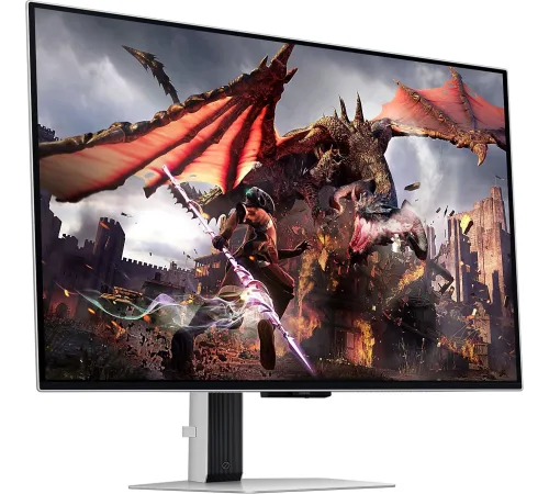 Монитор Samsung 32" Odyssey OLED G8 LS32DG800SIXCI серебристый OLED LED 16:9 HDMI M/M TV матовая HAS Piv 250cd 178гр/178гр 3840x2160 240Hz FreeSync Premium Pro DP 4K USB 8.4кг