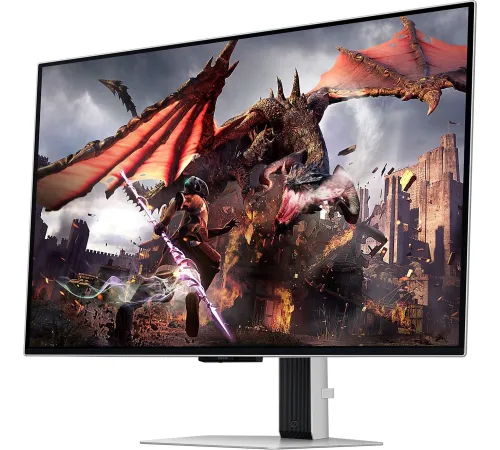 Монитор Samsung 32" Odyssey OLED G8 LS32DG800SIXCI серебристый OLED LED 16:9 HDMI M/M TV матовая HAS Piv 250cd 178гр/178гр 3840x2160 240Hz FreeSync Premium Pro DP 4K USB 8.4кг