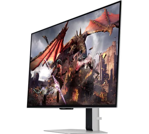Монитор Samsung 32" Odyssey OLED G8 LS32DG800SIXCI серебристый OLED LED 16:9 HDMI M/M TV матовая HAS Piv 250cd 178гр/178гр 3840x2160 240Hz FreeSync Premium Pro DP 4K USB 8.4кг