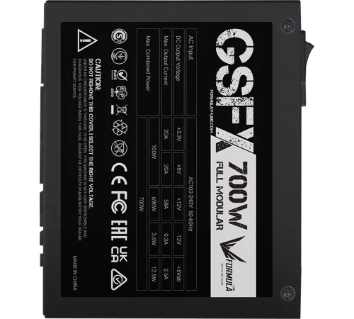 Блок питания Formula SFX 700W GSFX-700 80+ gold (20+4pin) APFC 80mm fan 5xSATA Cab Manag RTL
