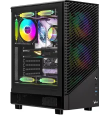 Корпус Formula Mana Geometry черный без БП ATX 3x120mm 1xUSB3.0 1xUSB3.1 audio bott PSU
