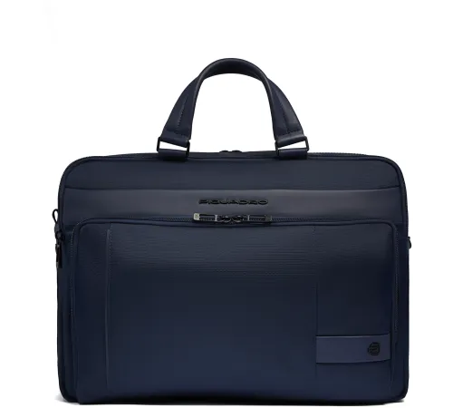 Деловая сумка Piquadro Wollem CA6637W129/BLU с отделением для ноутбука синий полиэстер/натур.кожа Деловая сумка Piquadro Wollem CA6637W129/BLU с отделением для ноутбука синий полиэстер/натур.кожа