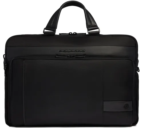 Деловая сумка Piquadro Wollem CA6637W129/N с отделением для ноутбука черный полиэстер/натур.кожа Деловая сумка Piquadro Wollem CA6637W129/N с отделением для ноутбука черный полиэстер/натур.кожа