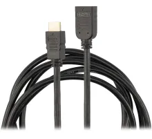 Кабель-удлинитель аудио-видео Buro HDMI (m)/HDMI (f) 3м. позолоч.конт. черный (BU-HDMI2.0-EXTND-3M)