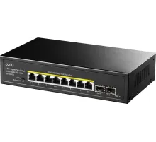 Коммутатор Cudy GS1008PS2 (L2) 8x1Гбит/с 2SFP 8PoE+ 120W неуправляемый