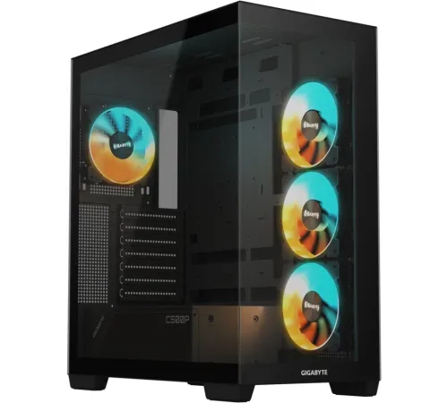 Корпус Gigabyte GB-C500P ST черный без БП ATX 3x120mm 6x140mm 2xUSB3.0 1xUSB3.1 audio bott PSU