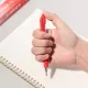 Ручка шариков. автоматическая Deli Every EQ60-RD прозрачный/красный d=0.7мм красн. черн. кругл. резин. манжета