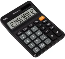 Калькулятор настольный Deli Askend EM222C черный 12-разр.