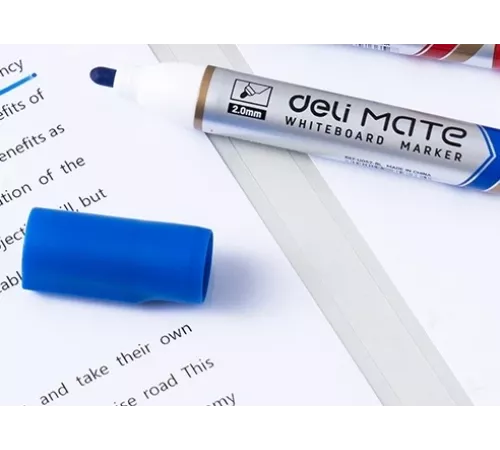 Маркер для досок Deli EU052-BL Mate 2мм 1цв. синий коробка