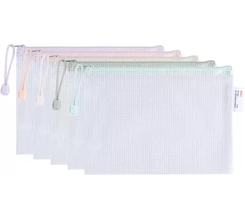 Папка на молнии ZIP Deli Colorful EF281 A5 ПВХ 0.23мм ассорти цвет молнии ассорти