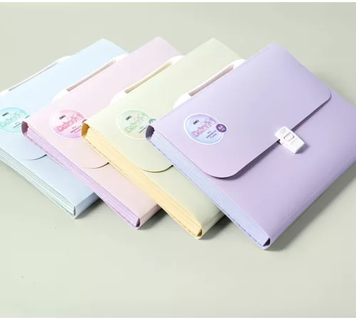 Папка-портфель Deli Colorful EF612 7 отдел. A4 полипропилен ассорти