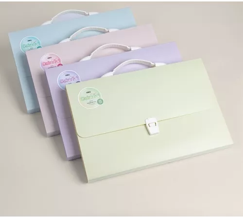 Папка-портфель Deli Colorful EF614 13 отдел. A4 полипропилен ассорти