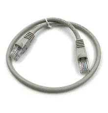 Патч-корд Buro UTP-5E-0.25M-G-LSZH UTP cat.5E 0.25м серый RJ-45 (m)-RJ-45 (m)