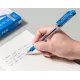 Ручка гелев. Deli EG158-BL прозрачный d=0.7мм син. черн. резин. манжета