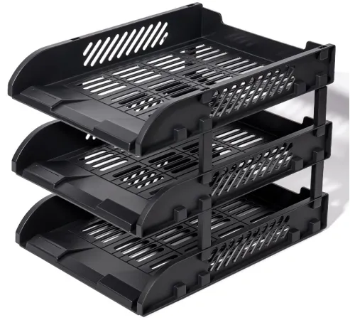 Лоток горизонтальный Deli E9213 BLACK E9213 сборный для бумаг 325x241x155мм черный пластик (упак.:3шт) пластиковый пакет