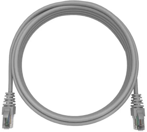 Патч-корд NTSS NTSS-PC-UTP-RJ45-6-2.0-LSZH-GY UTP RJ-45 вил.-вилка RJ-45 кат.3 2м серый LSZH 24AWG