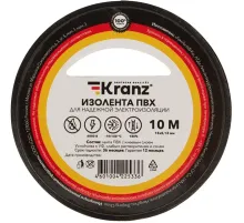 Изолента Kranz KR-09-2006 ш.15мм 10м черный (упак.:1шт)