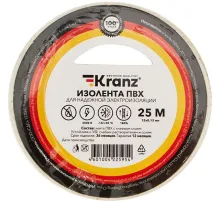 Изолента Kranz KR-09-2101 ш.15мм 25м белый (упак.:1шт)