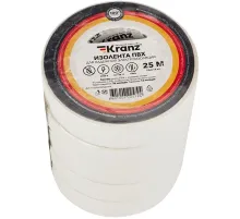 Изолента Kranz KR-09-2201 ш.19мм 25м белый (упак.:1шт)