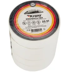 Изолента Kranz KR-09-2201 ш.19мм 25м белый (упак.:1шт)
