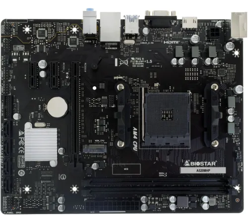 Материнская плата Biostar A520MHP Soc-AM4 AMD A520 2xDDR4 mATX AC`97 8ch(7.1) GbLAN RAID+VGA+HDMI