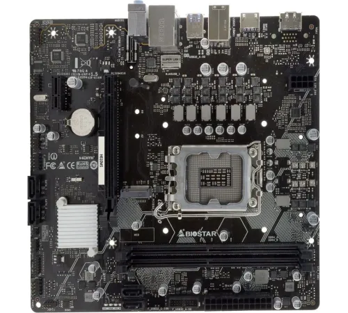Материнская плата Biostar H610MS Soc-1700 Intel H610 2xDDR4 mATX AC`97 8ch(7.1) GbLAN RAID+HDMI+DP Материнская плата Biostar H610MS Soc-1700 Intel H610 2xDDR4 mATX AC`97 8ch(7.1) GbLAN RAID+HDMI+DP