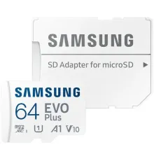 Флеш карта microSDXC 64GB Samsung MB-MC64SA EVO Plus + adapter