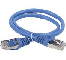 Патч-корд ITK PC03-C5EFL-1M F/FTP индивидуальный и общий экран RJ-45 вил.-вилка RJ-45 кат.5E 1м синий LSZH