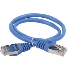 Патч-корд ITK PC03-C5EFL-1M F/FTP индивидуальный и общий экран RJ-45 вил.-вилка RJ-45 кат.5E 1м синий LSZH