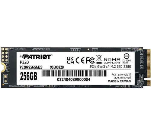 Накопитель SSD Patriot PCIe 3.0 x4 256GB P320P256GM28 P320 M.2 2280