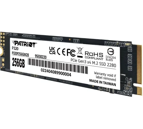 Накопитель SSD Patriot PCIe 3.0 x4 256GB P320P256GM28 P320 M.2 2280