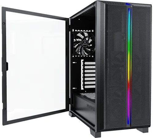 Корпус Montech SKY ONE Lite черный без БП ATX 3x120mm 2xUSB3.0 1xUSB3.1 audio bott PSU