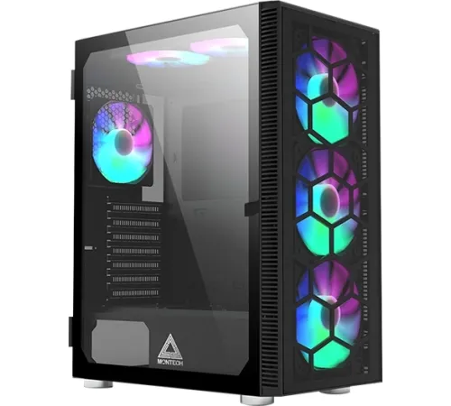 Корпус Montech X3 GLASS черный без БП ATX 6x120mm 2xUSB3.0 1xUSB3.1 audio bott PSU