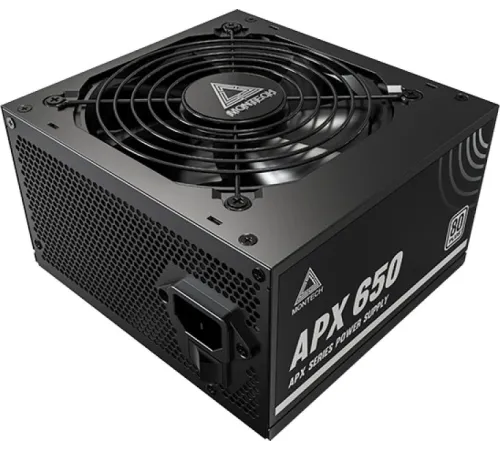 Блок питания Montech ATX 650W APX 650 80 PLUS WHITE (20+4pin) APFC 120mm fan 6xSATA Cab Manag RTL