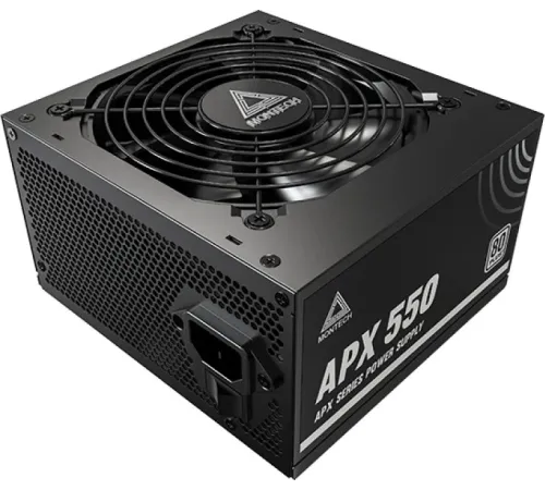 Блок питания Montech ATX 550W APX 550 80 PLUS WHITE (20+4pin) APFC 120mm fan 6xSATA Cab Manag RTL Блок питания Montech ATX 550W APX 550 80 PLUS WHITE (20+4pin) APFC 120mm fan 6xSATA Cab Manag RTL