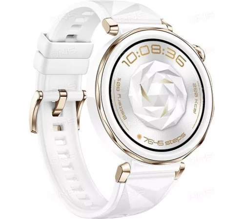 Смарт-часы Huawei Watch GT 5 Pro Jana-B29F 42.49мм 1.32" AMOLED корп.белый рем.белый разм.брасл.:120-190 мм (55020DGW)
