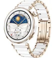 Смарт-часы Huawei Watch GT 5 Pro Jana-B29C 42.49мм 1.32" AMOLED корп.белый рем.белый разм.брасл.:120-190 мм (55020DGV)