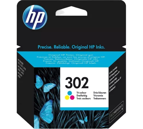 Картридж струйный HP 302 F6U65AE многоцветный (150стр.) для HP
