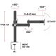 Кронштейн для мониторов Holder MDS-SU203-B черный 13"-32" макс.8кг настольный поворот и наклон верт.перемещ.