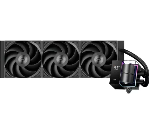 Система водяного охлаждения PcCooler DS360 BK Soc-AM5/AM4/1151/1200/1700 черный 4-pin Al LCD 300W Ret (DS360-BKNWXX-GL)