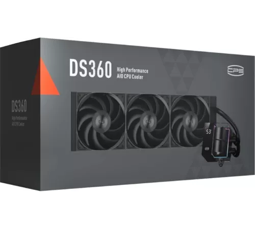 Система водяного охлаждения PcCooler DS360 BK Soc-AM5/AM4/1151/1200/1700 черный 4-pin Al LCD 300W Ret (DS360-BKNWXX-GL)