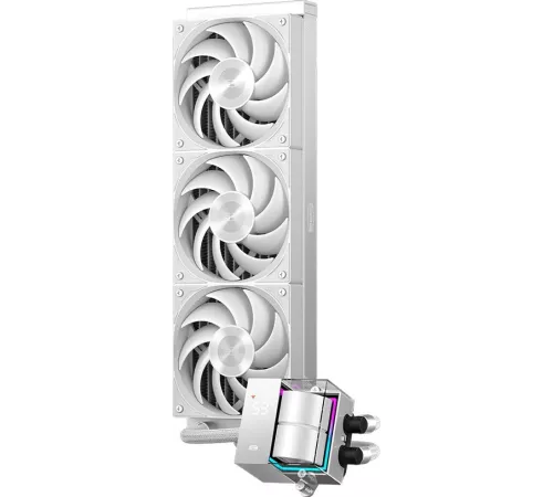 Система водяного охлаждения PcCooler DS360 WH Soc-AM5/AM4/1151/1200/1700 белый 4-pin Al LCD 300W Ret (DS360-WHNWXX-GL)