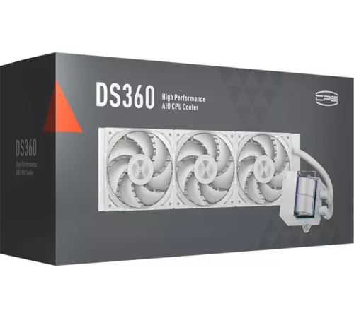 Система водяного охлаждения PcCooler DS360 WH Soc-AM5/AM4/1151/1200/1700 белый 4-pin Al LCD 300W Ret (DS360-WHNWXX-GL)